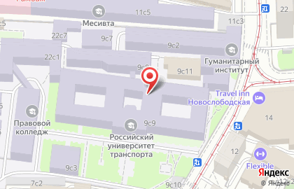 МИИТ, Московский государственный университет путей сообщения на карте