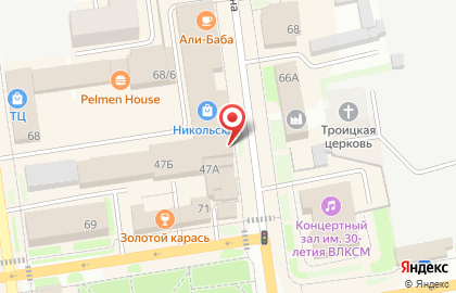 Киоск быстрого питания на улице Ленина на карте