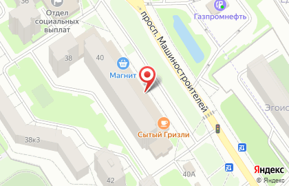 Мебельный салон-магазин Матрасбург на проспекте Машиностроителей на карте