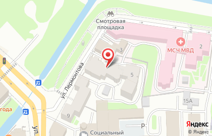 Велнес-клуб 7 Небо на улице Лермонтова на карте