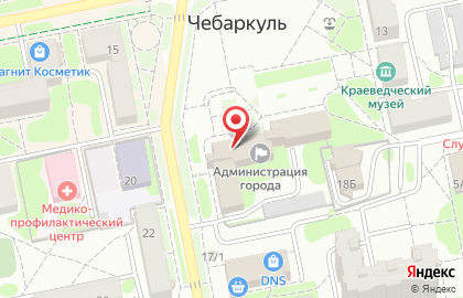 Администрация Чебаркульского городского округа Финансовое управление на карте