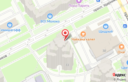 Банкомат Открытие на проспекте Ударников на карте