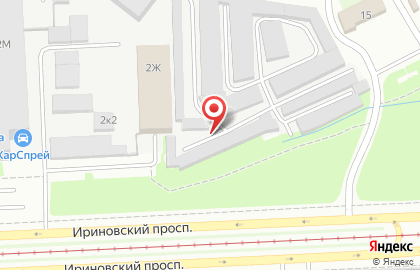 Автостолица на Ириновском проспекте на карте