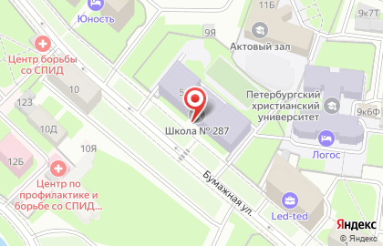 Средняя общеобразовательная школа №287, Адмиралтейский район на карте