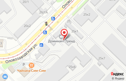 Сауна Мечта на Оловозаводской улице на карте