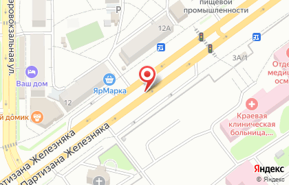 Чистые Луга на улице Партизана Железняка на карте