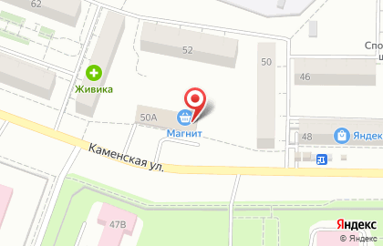 Супермаркет Магнит в Каменск-Уральском на карте