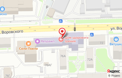 Салон Люкс Оптика на улице Воровского на карте