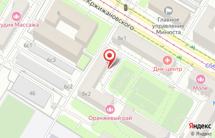 Спортивно-досуговый центр Орион на улице Кржижановского на карте