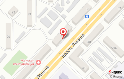 Городская больница №1 на проспекте Ленина на карте