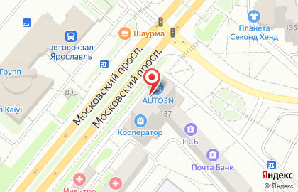Магазин Русская рыбалка на Московском проспекте на карте