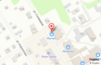 Супермаркет Магнит в Усолье на карте