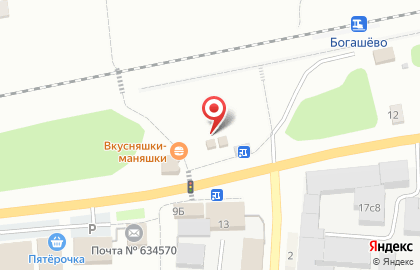 Киоск по продаже фруктов и овощей в Томске на карте