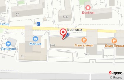 Автокомплекс на улице Есенина на карте