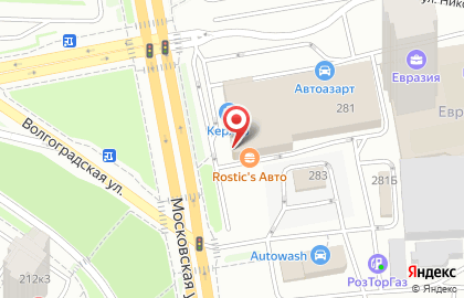 Ресторан быстрого питания KFC на Московской улице, 281 на карте