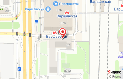 Банк ВТБ на метро Варшавская на карте