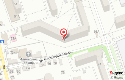 Парикмахерская Valentina на улице Нормандия-Неман на карте