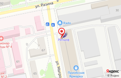 Швейная мастерская на улице Александра Матросова на карте