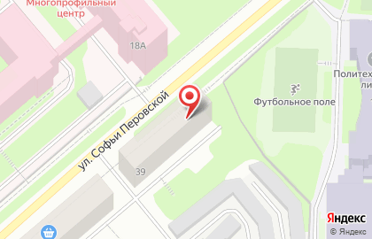 Объединение молодежных центров на улице Софьи Перовской на карте