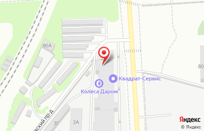 Метр квадратный в Хлебозаводском проезде на карте