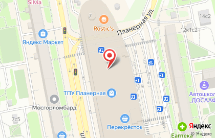 Перекресток на Планерной на карте