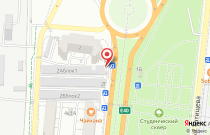 Киоск фастфудной продукции, Ленинский район на улице Савушкина на карте