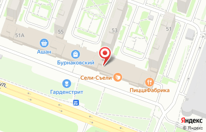 Нижегородский филиал Банкомат, БинБанк на Бурнаковской улице на карте