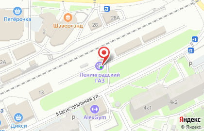 Автостоянка на Магистральной, 11а на карте