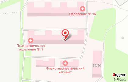 Калужская областная психиатрическая больница им. А.Е. Лифшица на улице Маяковского, 55 к 11 на карте