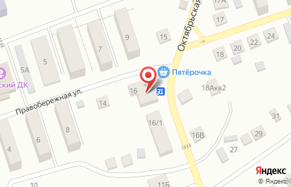 Продовольственный магазин Тополь на Правобережной улице на карте