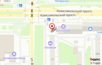 Хлебный дом Урарту на Комсомольском проспекте на карте