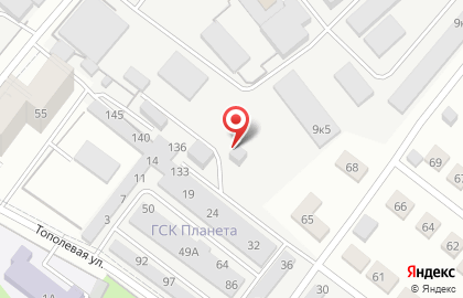Баня на дровах на Тополевой улице на карте