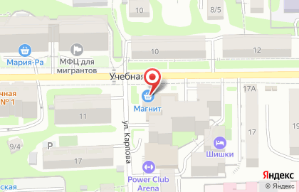 Супермаркет Магнит на Учебной улице на карте