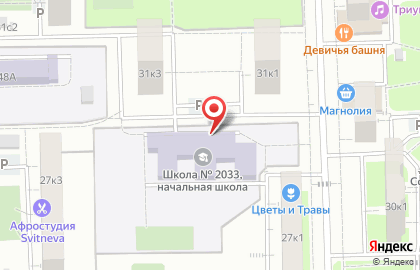 Школа №2033 с дошкольным отделением на 13-й Парковой улице на карте