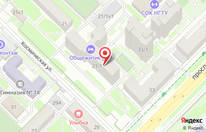 Общежитие в Новосибирске на карте