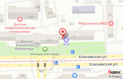 Банкомат АТБ на Ключевской улице на карте