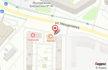 Магазин Мир цветов на улице Менделеева на карте