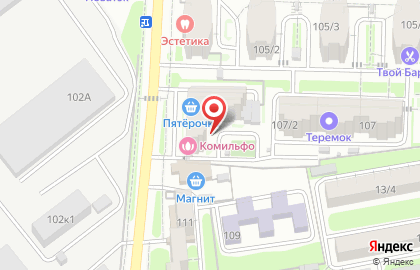 Супермаркет Пятерочка на улице Вересаева на карте