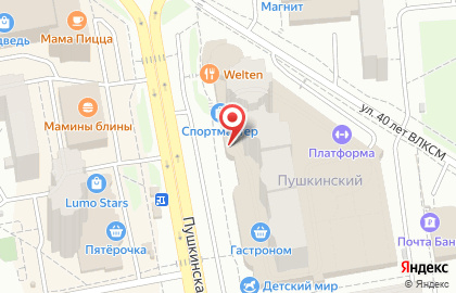 Магазин бытовой техники и электроники Корпорация Центр на Пушкинской улице на карте