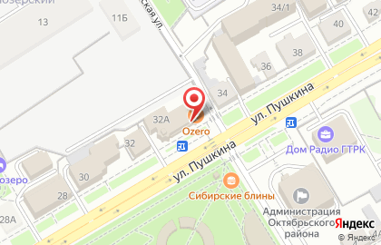 Семейное кафе Золотой ключик на улице Пушкина на карте