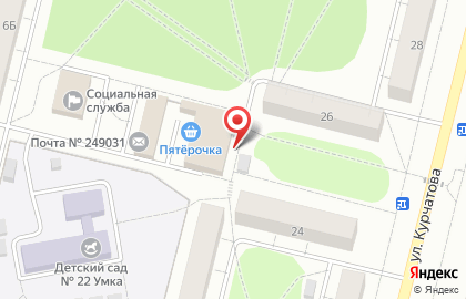 Киоск по продаже мяса на улице Курчатова на карте