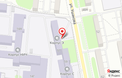 Тольяттинский государственный университет на улице Ушакова, 57 на карте