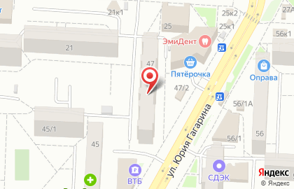 Гладкая студия LazerGUM на улице Юрия Гагарина на карте