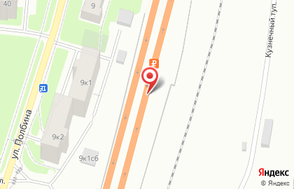 Автостоянка на ул. Полбина, 9а на карте