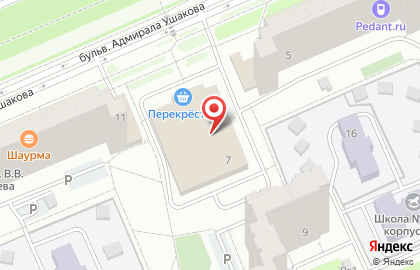 Отель SaleTur на бульваре Адмирала Ушакова на карте
