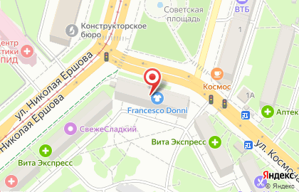 Бистро Pizza Мания на улице Космонавтов на карте