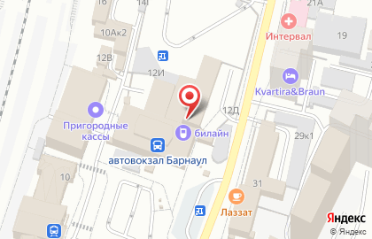 Киоск быстрого питания в Железнодорожном районе на карте