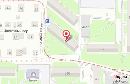 Продмаг на Трамвайной улице на карте
