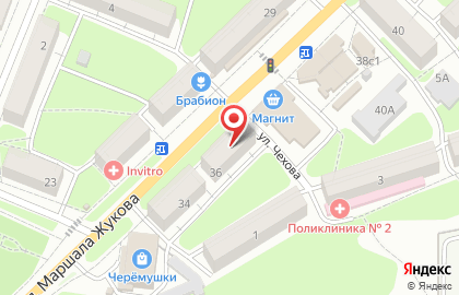 Всё по 100/550 на улице Маршала Жукова на карте