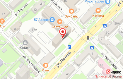 Автошкола Молния на улице Ленина на карте